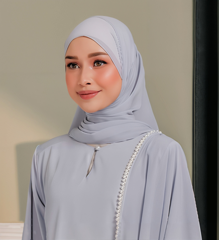 Plain Shawl In Soft Grey Plain Shawl In Soft Grey