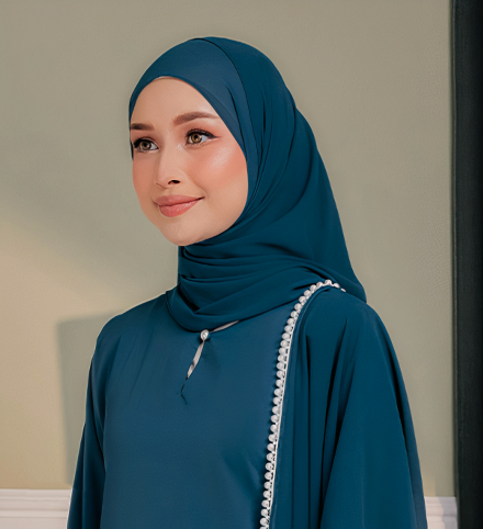 Plain Shawl In Teal Blue Plain Shawl In Teal Blue