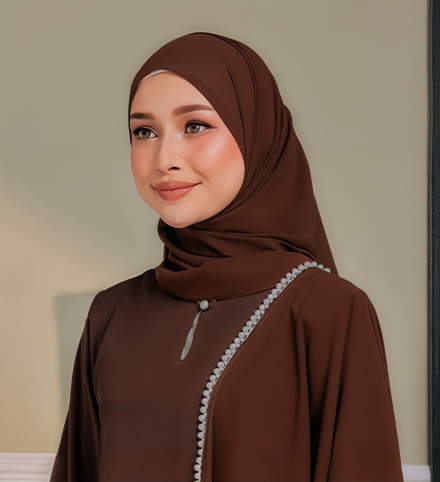 Plain Shawl In Rich Brown Plain Shawl In Rich Brown