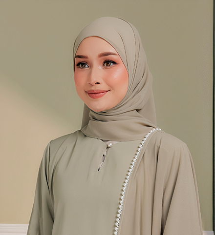 Plain Shawl In Dusty Green Plain Shawl In Dusty Green