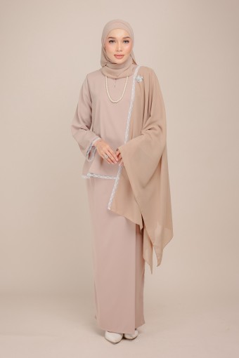 Dinda New Soft Brown With Selendang