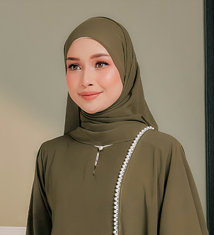 Plain Shawl In Olive Green Plain Shawl In Olive Green