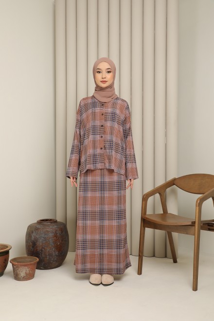 Brenda in choc plaid