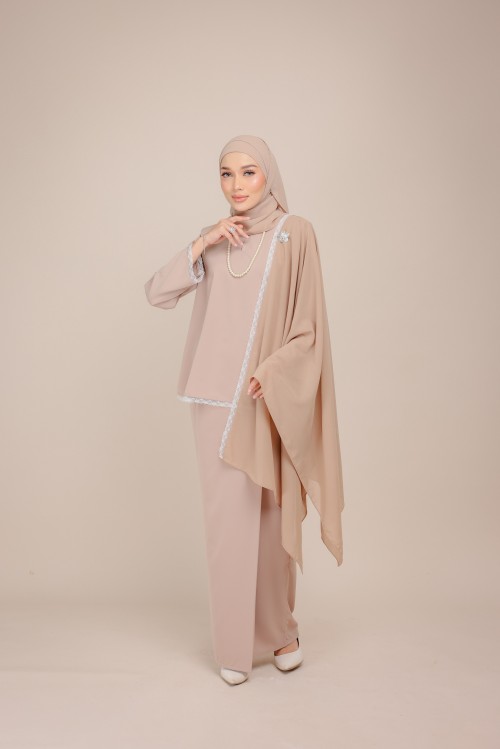 Dinda New Soft Brown With Selendang