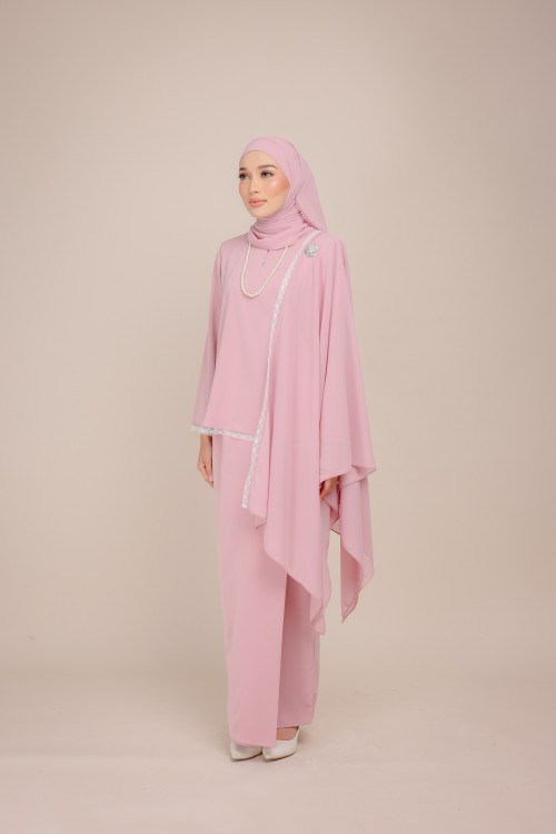 Dinda New Soft Pink With Selendang