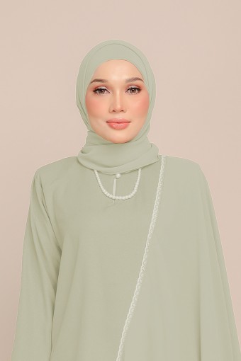 Dinda Plain Shawl in Apple Green