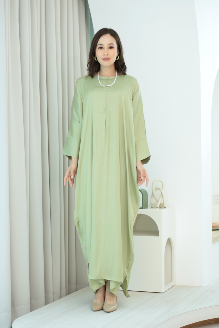 Julia Caftan in Egg Green