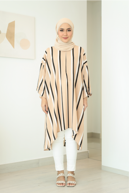 Nia Midi Caftan in Light Brown
