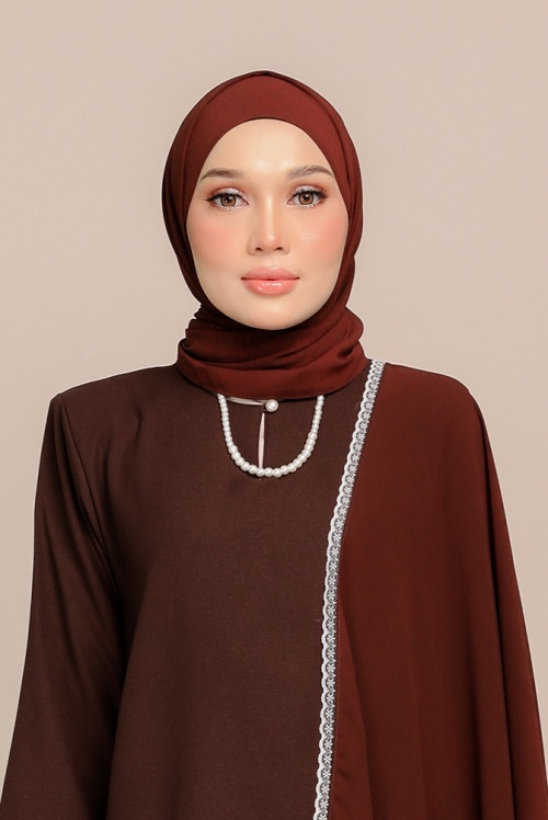 Dinda Plain Shawl in Brownies