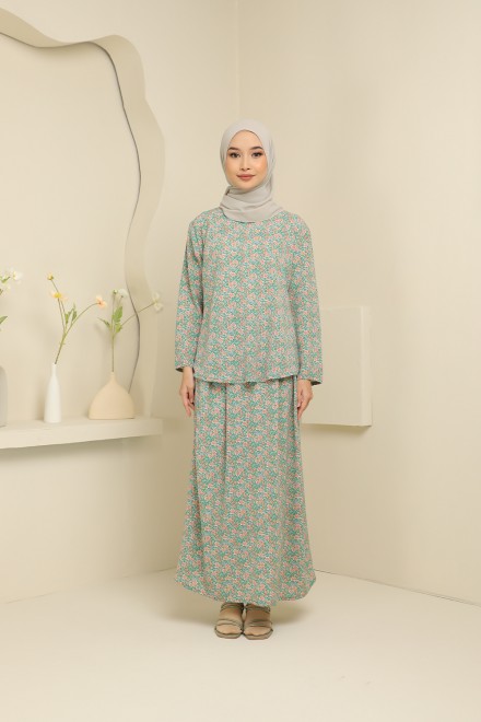 Floral in floral green