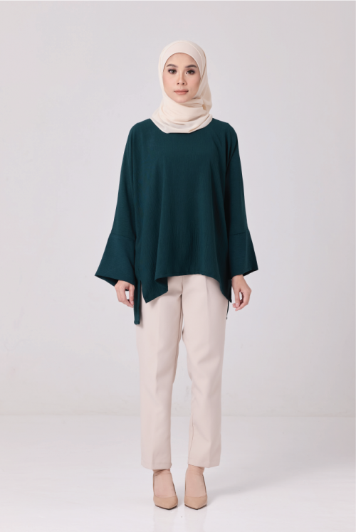 Melly Top in Emerald Green